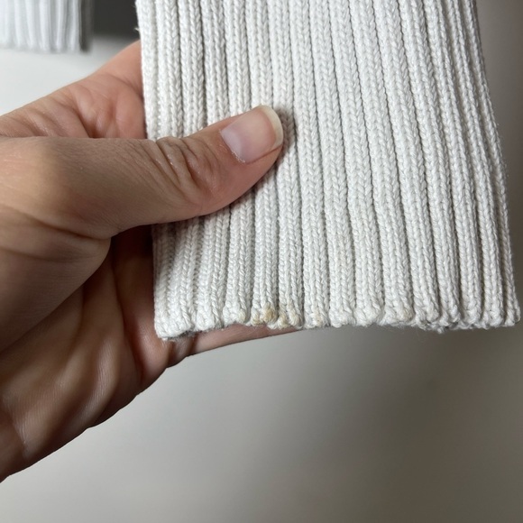 Tory Burch Sport  Retro Preppy White Blue Color Blocked Cardigan Sweater Sz M - Picture 11 of 15